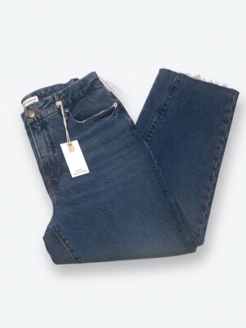 Good American Distressed Ankle Women’s Jeans Denim Blue Size 8
